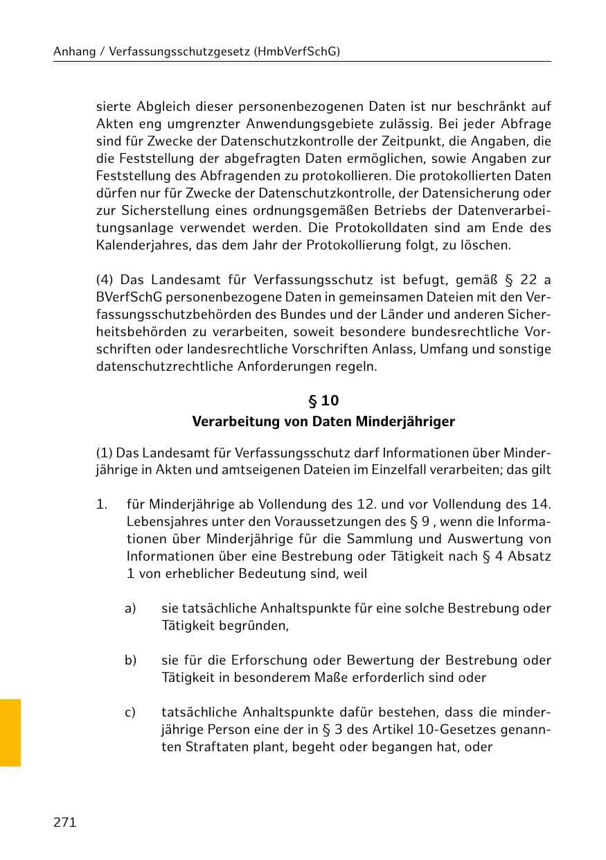 Seite 272 des Verfassungsschutzbericht 2019 Hamburg