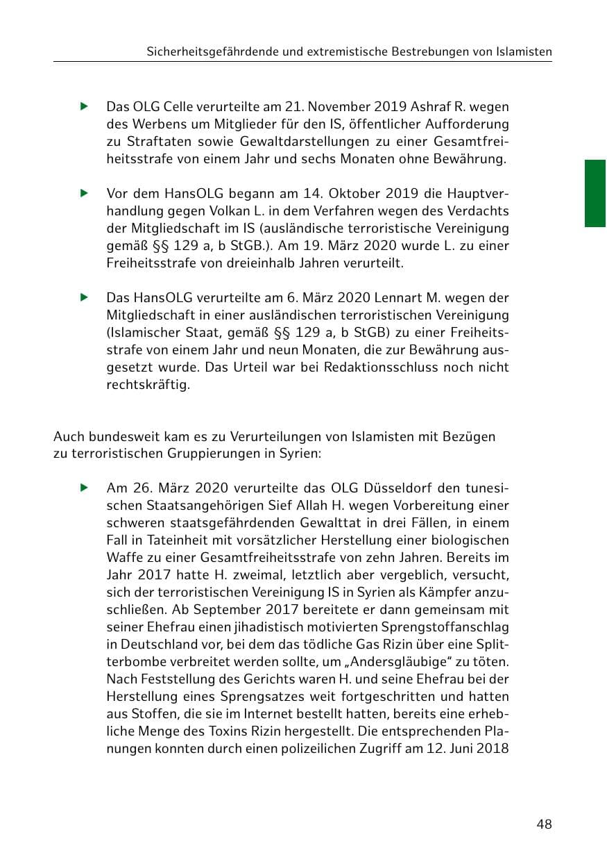 Seite 49 des Verfassungsschutzbericht 2019 Hamburg