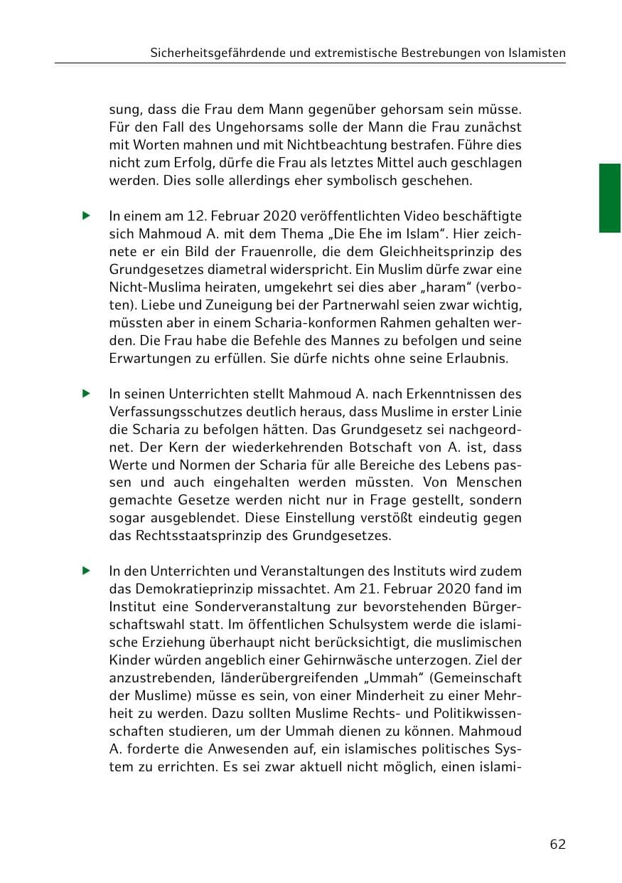 Seite 63 des Verfassungsschutzbericht 2019 Hamburg