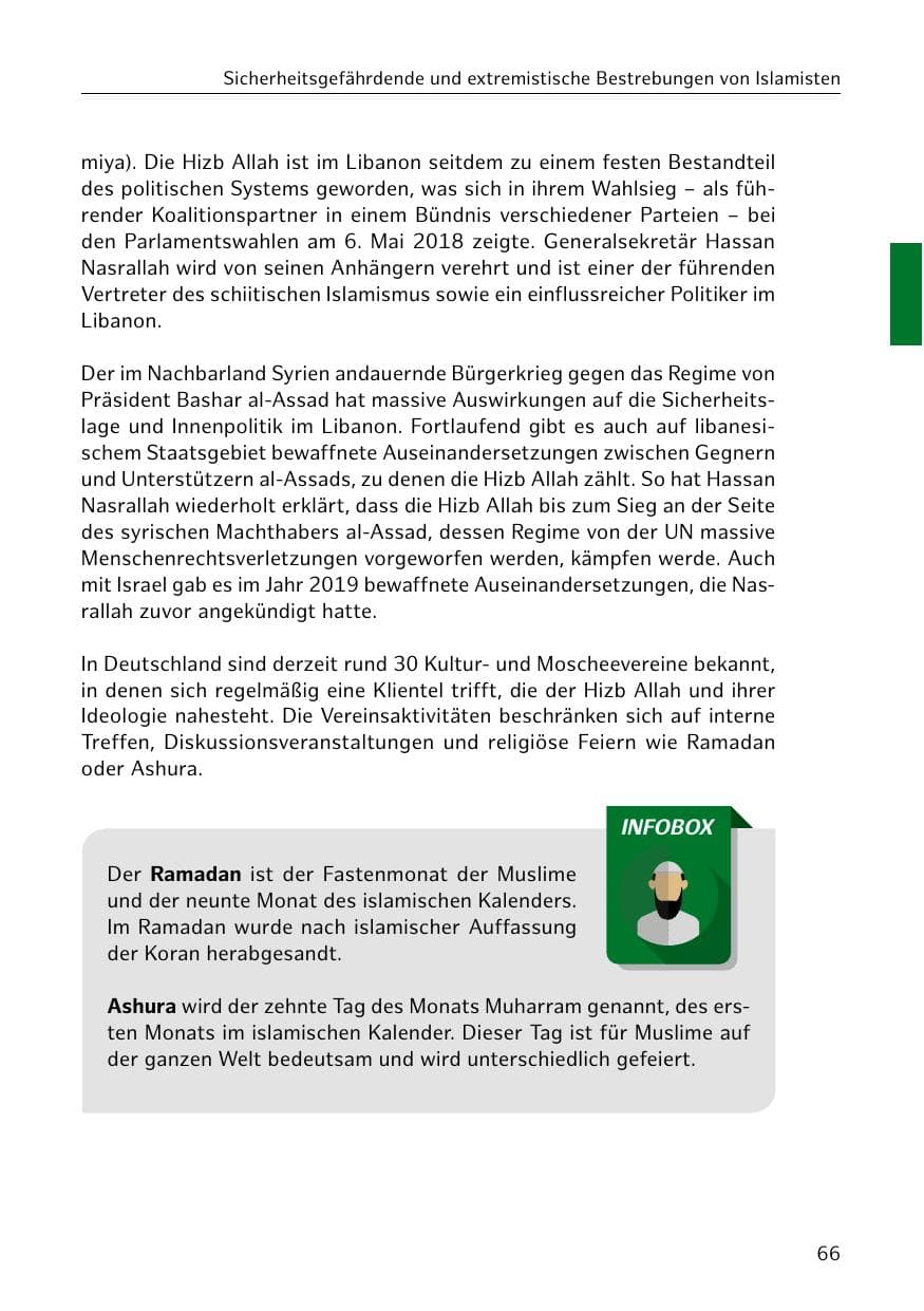 Seite 67 des Verfassungsschutzbericht 2019 Hamburg