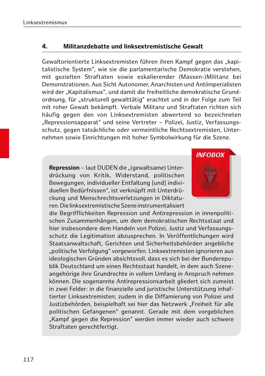 Seite 117 des Verfassungsschutzbericht 2020 Hamburg