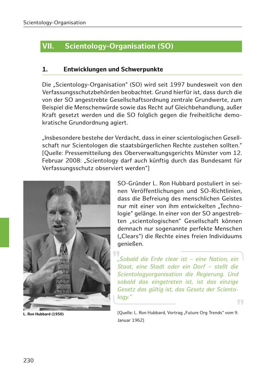 Seite 230 des Verfassungsschutzbericht 2020 Hamburg