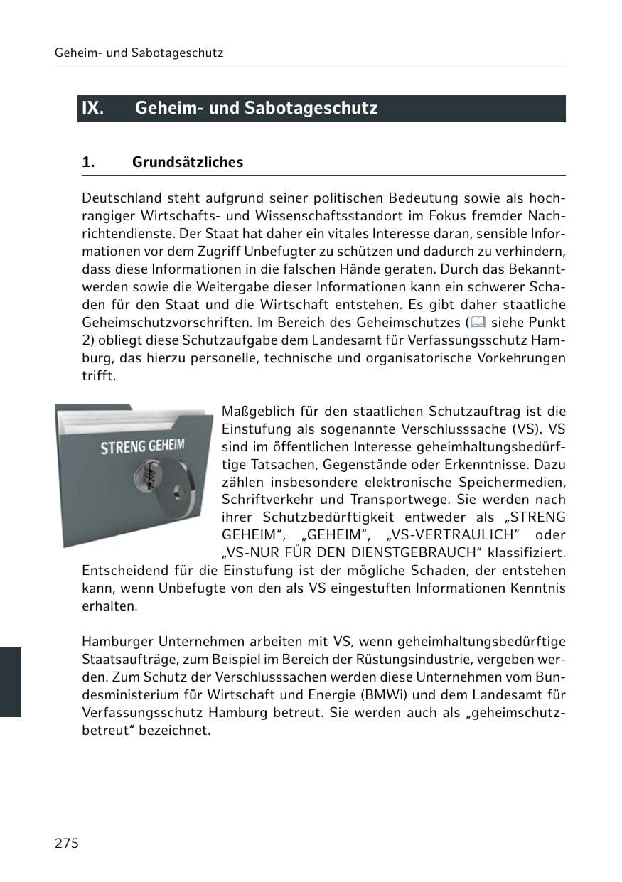 Seite 275 des Verfassungsschutzbericht 2020 Hamburg