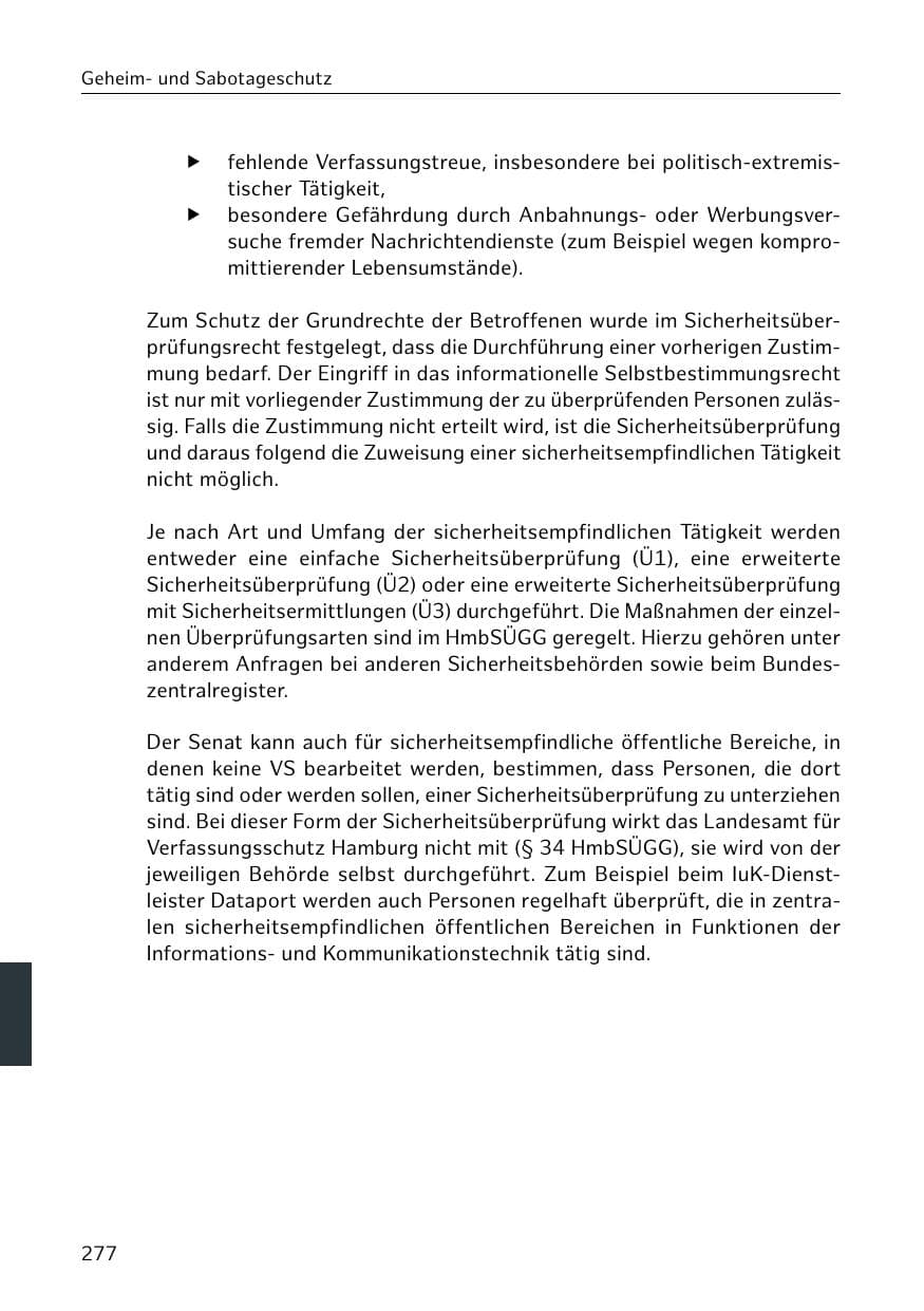 Seite 277 des Verfassungsschutzbericht 2020 Hamburg