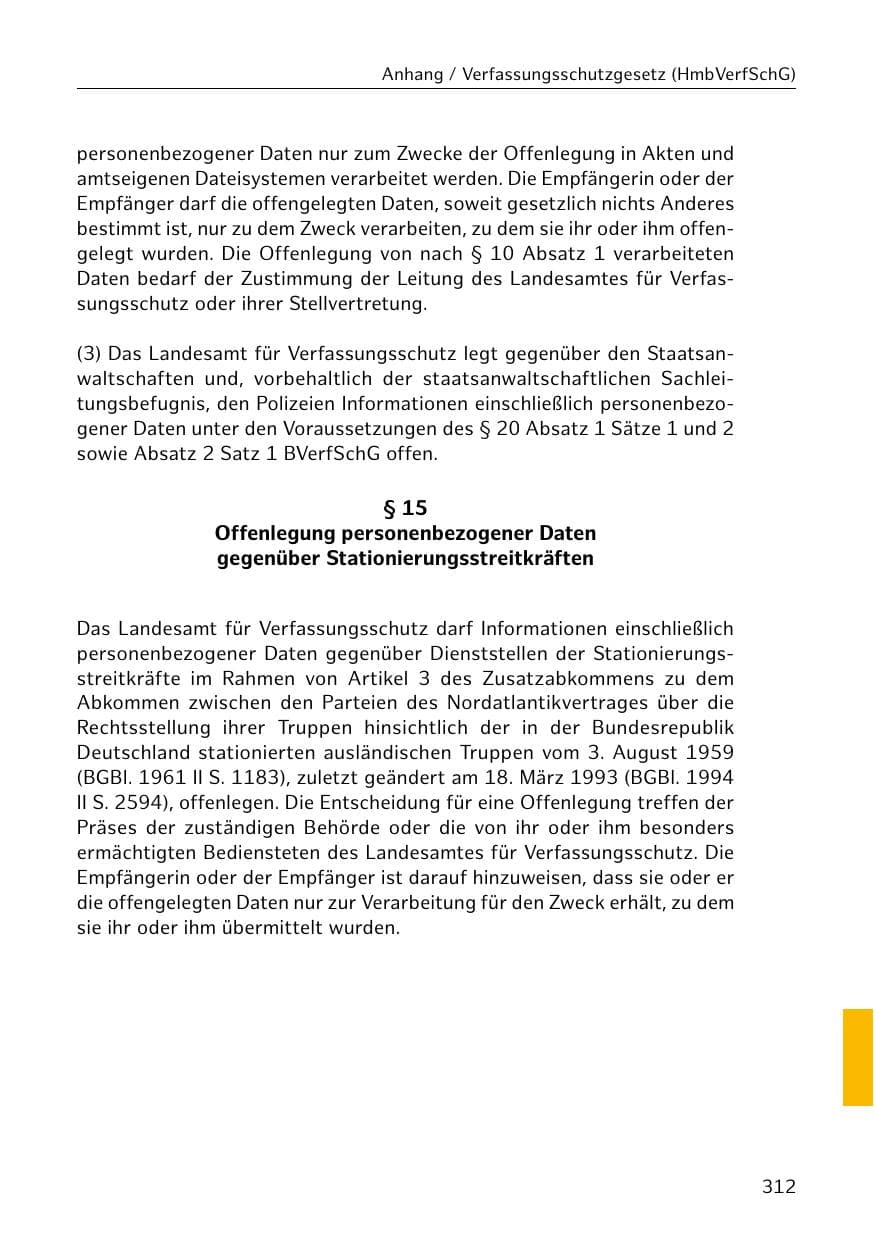Seite 312 des Verfassungsschutzbericht 2020 Hamburg