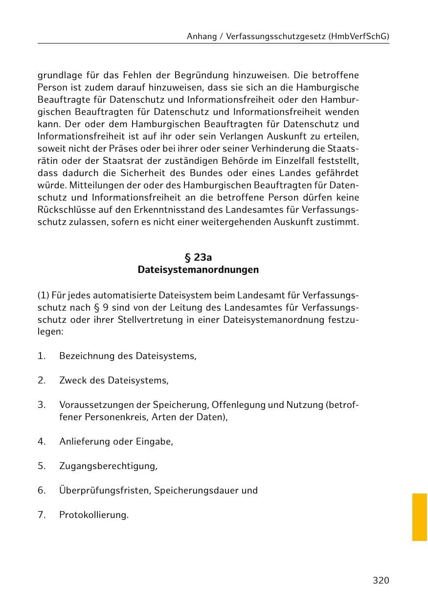 Seite 320 des Verfassungsschutzbericht 2020 Hamburg