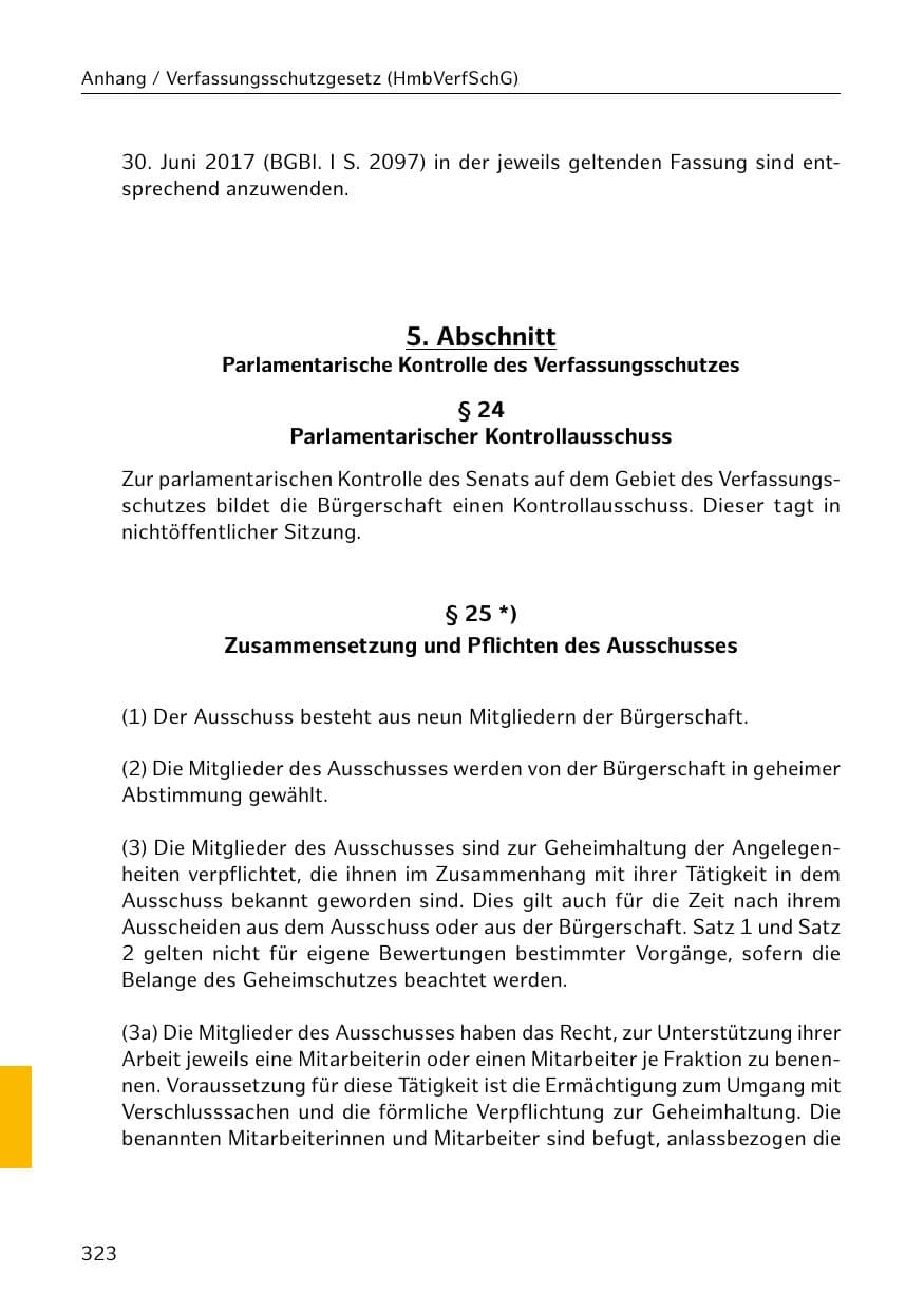 Seite 323 des Verfassungsschutzbericht 2020 Hamburg