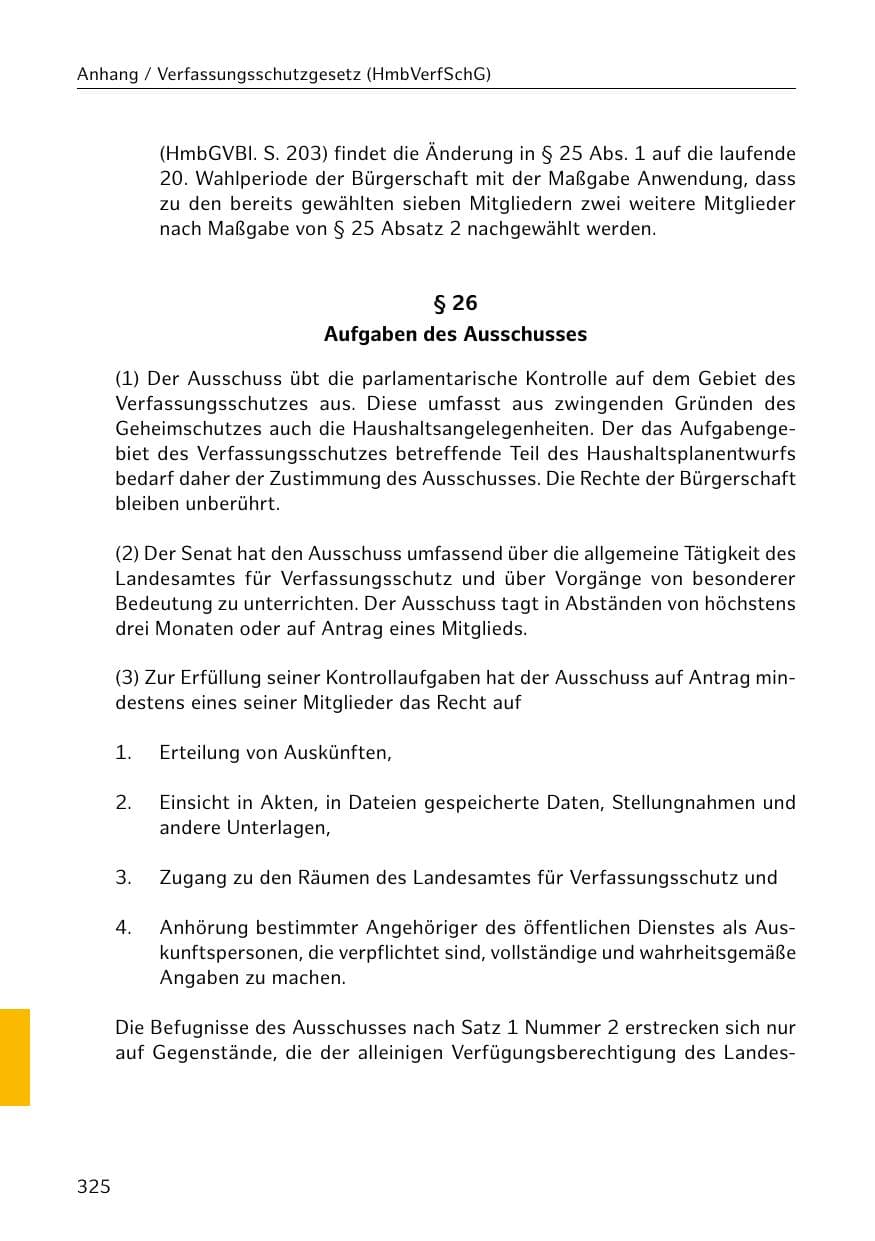 Seite 325 des Verfassungsschutzbericht 2020 Hamburg