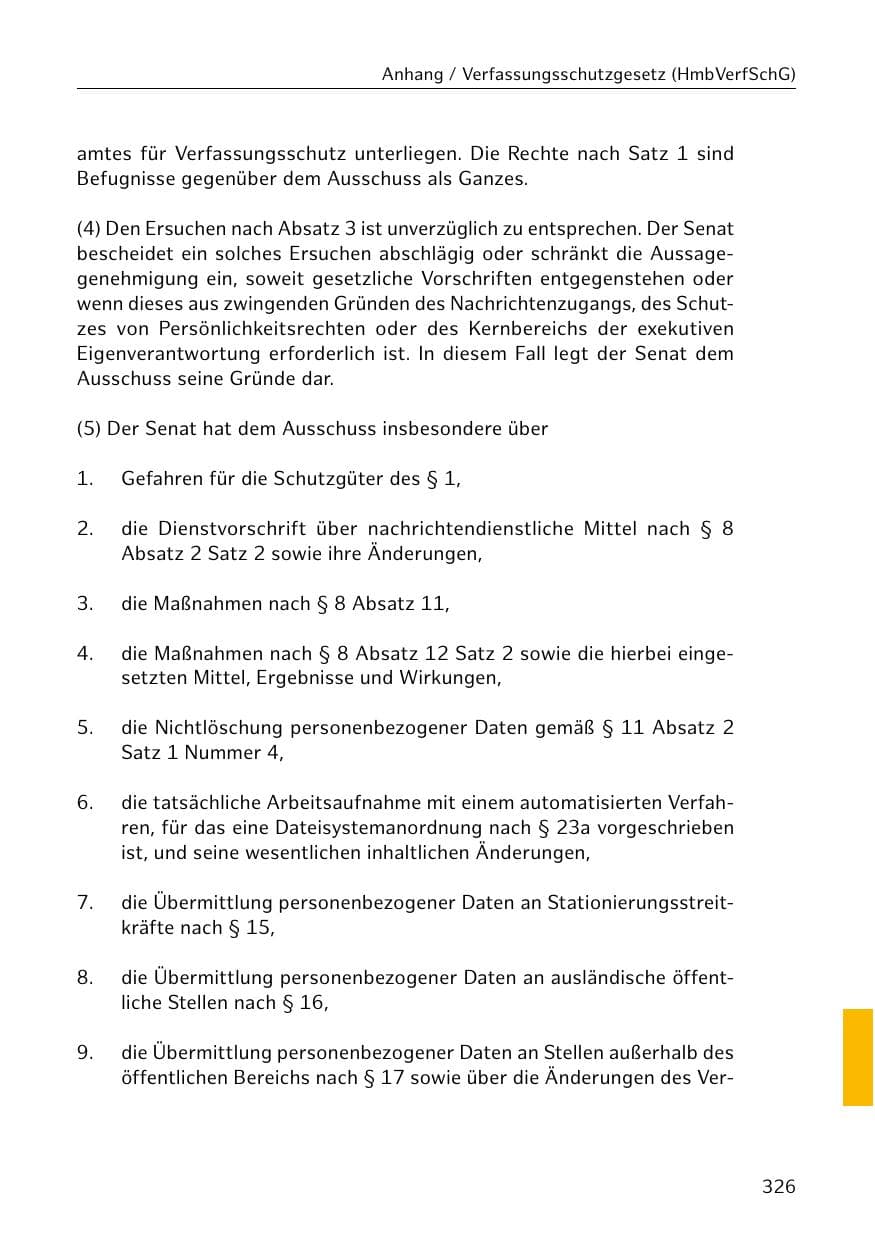 Seite 326 des Verfassungsschutzbericht 2020 Hamburg