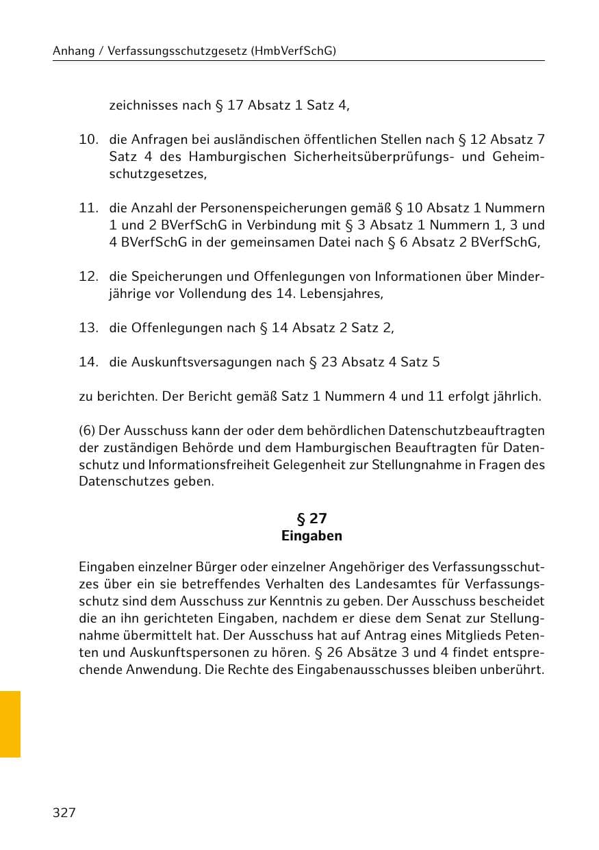 Seite 327 des Verfassungsschutzbericht 2020 Hamburg
