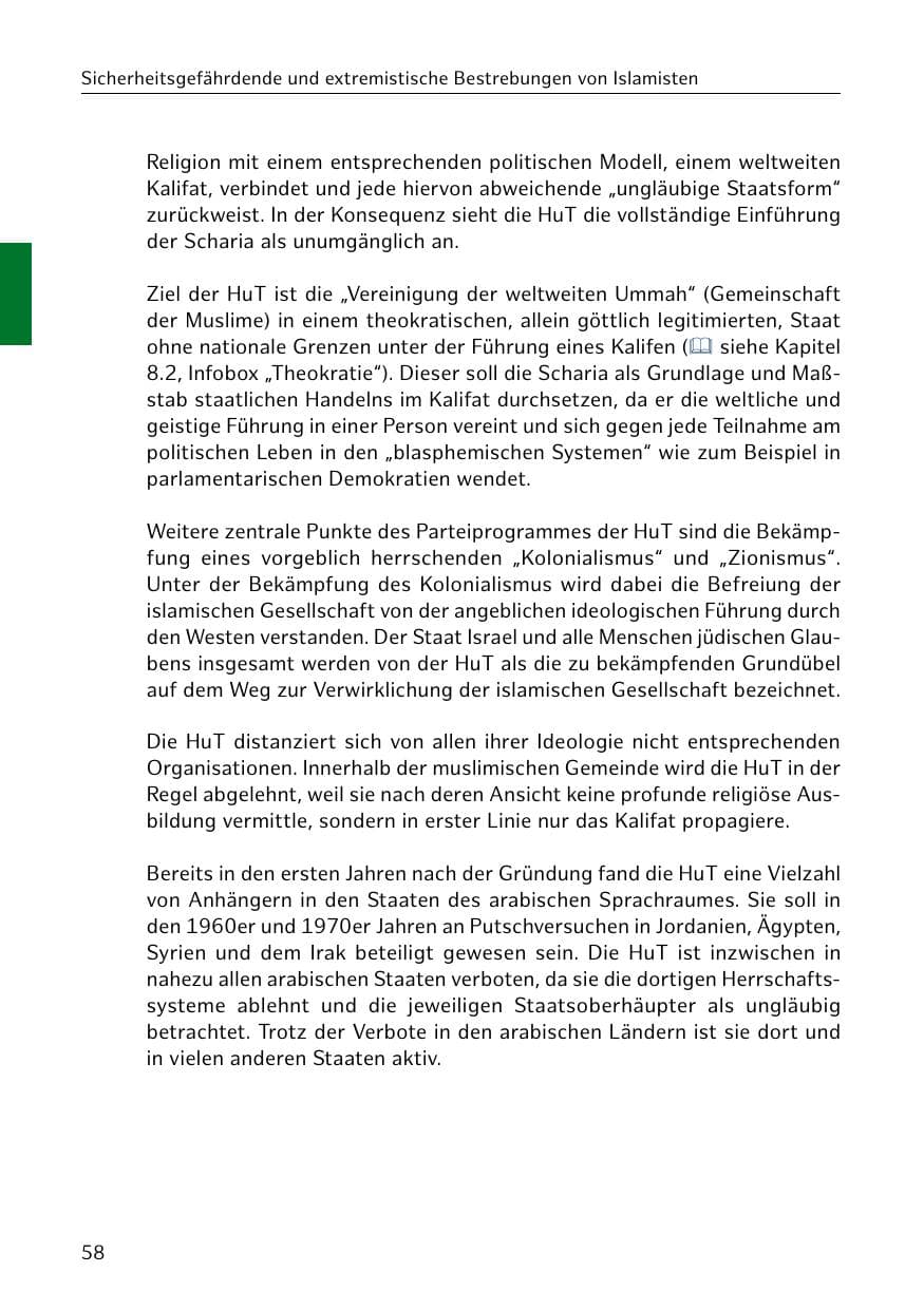 Seite 58 des Verfassungsschutzbericht 2020 Hamburg