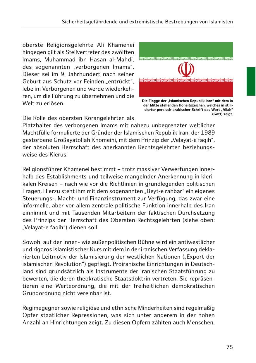 Seite 75 des Verfassungsschutzbericht 2020 Hamburg