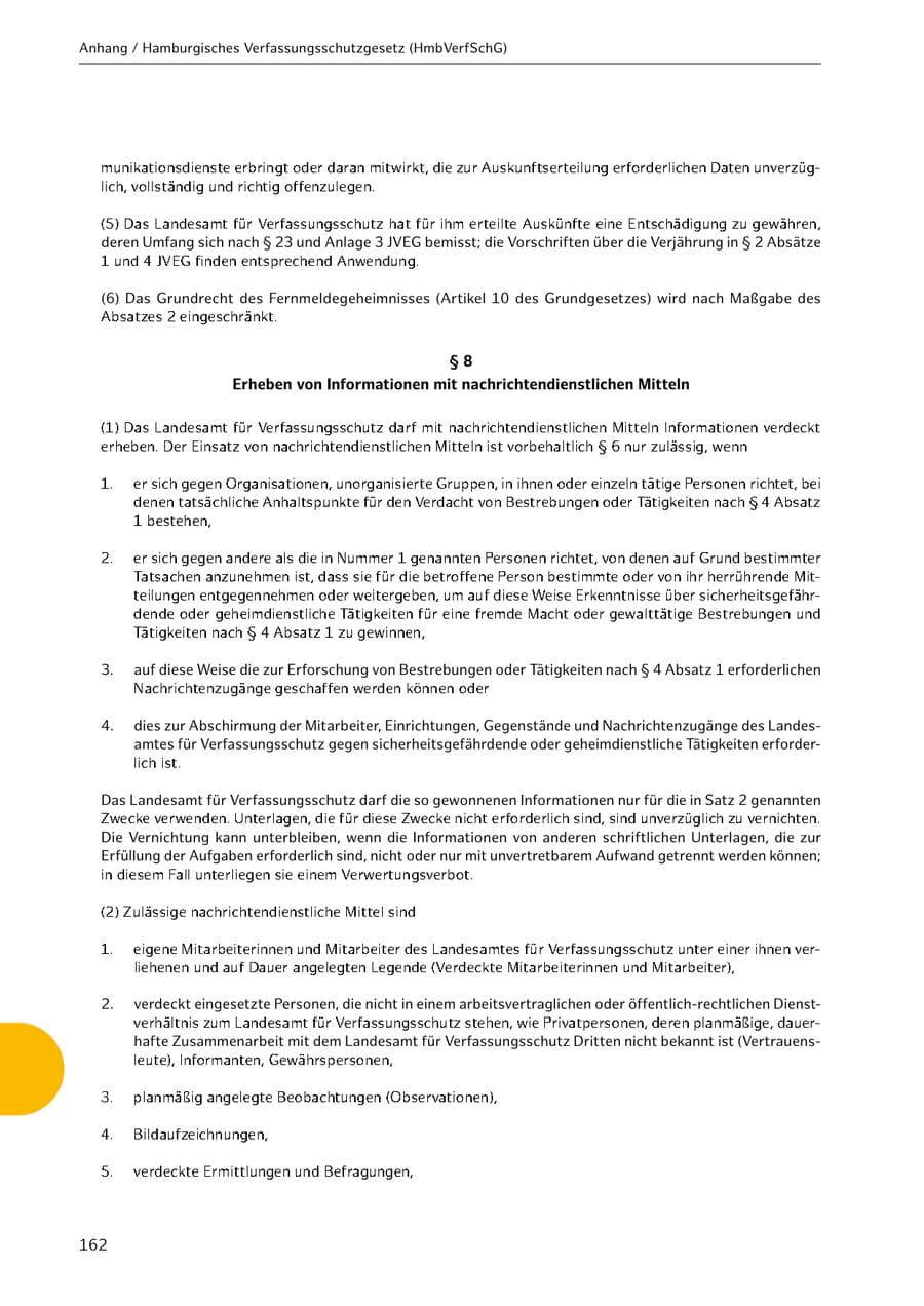 Seite 162 des Verfassungsschutzbericht 2021 Hamburg