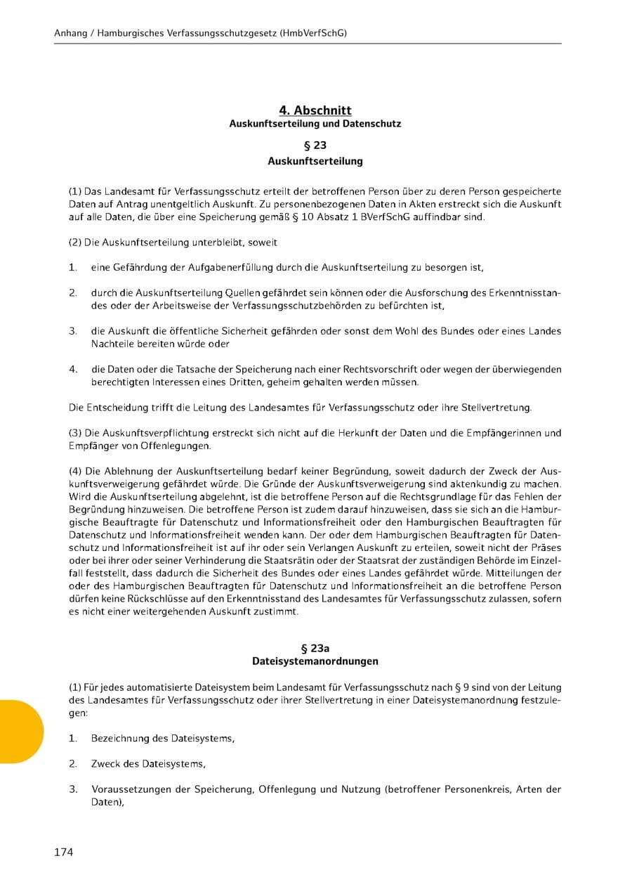 Seite 174 des Verfassungsschutzbericht 2021 Hamburg
