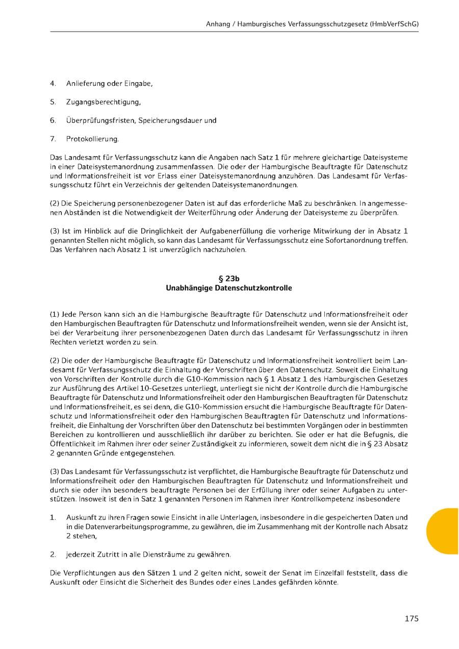 Seite 175 des Verfassungsschutzbericht 2021 Hamburg