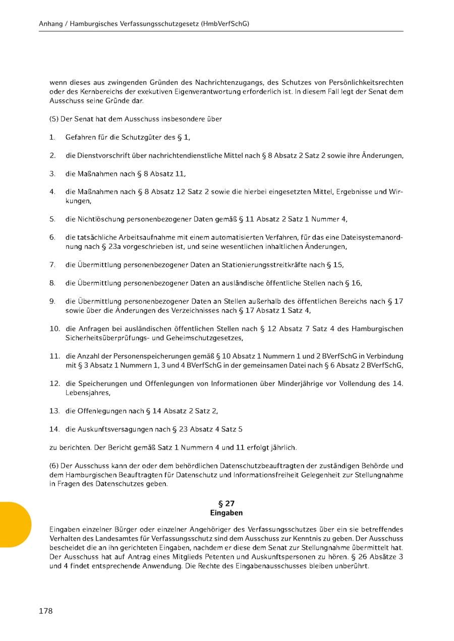 Seite 178 des Verfassungsschutzbericht 2021 Hamburg