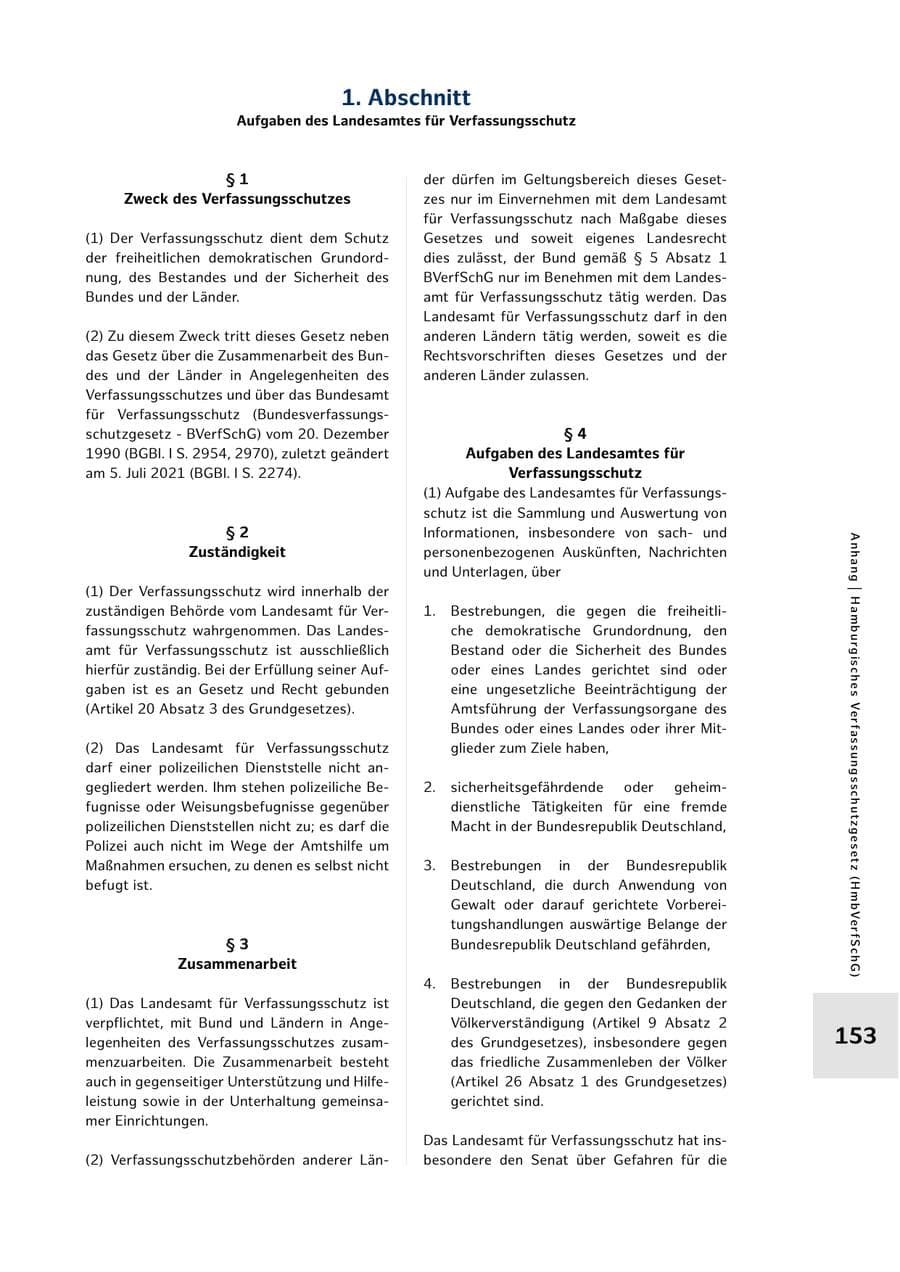 Seite 153 des Verfassungsschutzbericht 2023 Hamburg