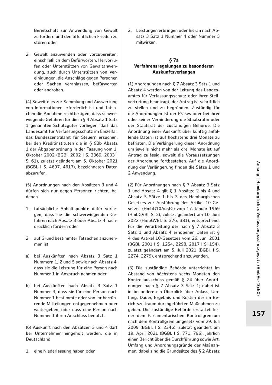 Seite 157 des Verfassungsschutzbericht 2023 Hamburg