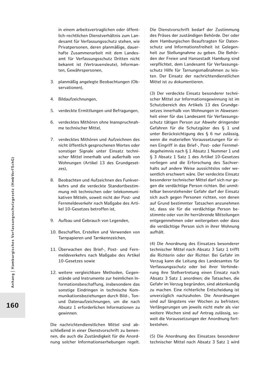 Seite 160 des Verfassungsschutzbericht 2023 Hamburg
