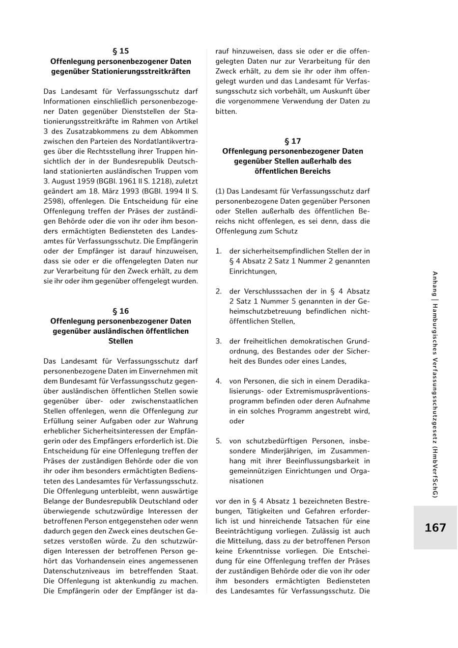 Seite 167 des Verfassungsschutzbericht 2023 Hamburg