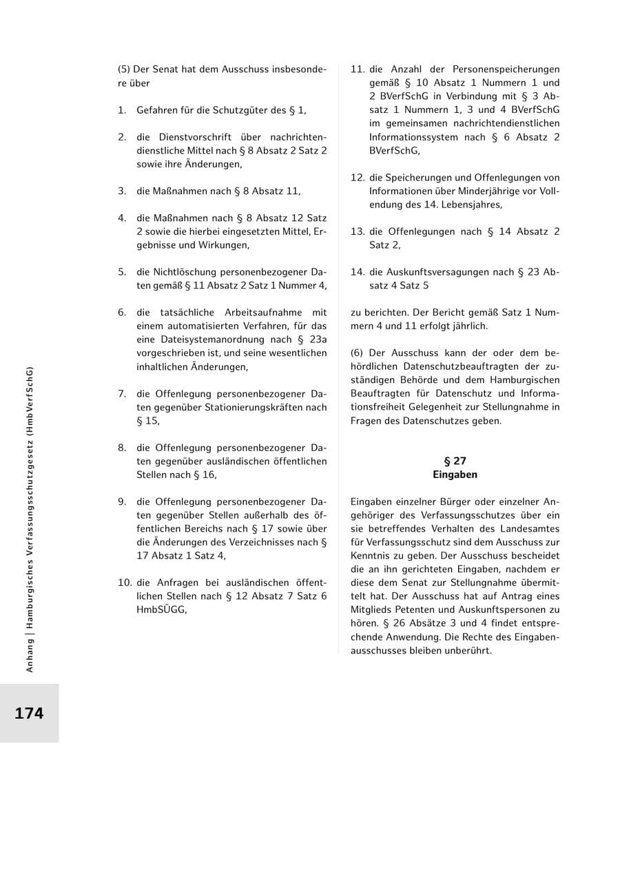 Seite 174 des Verfassungsschutzbericht 2023 Hamburg