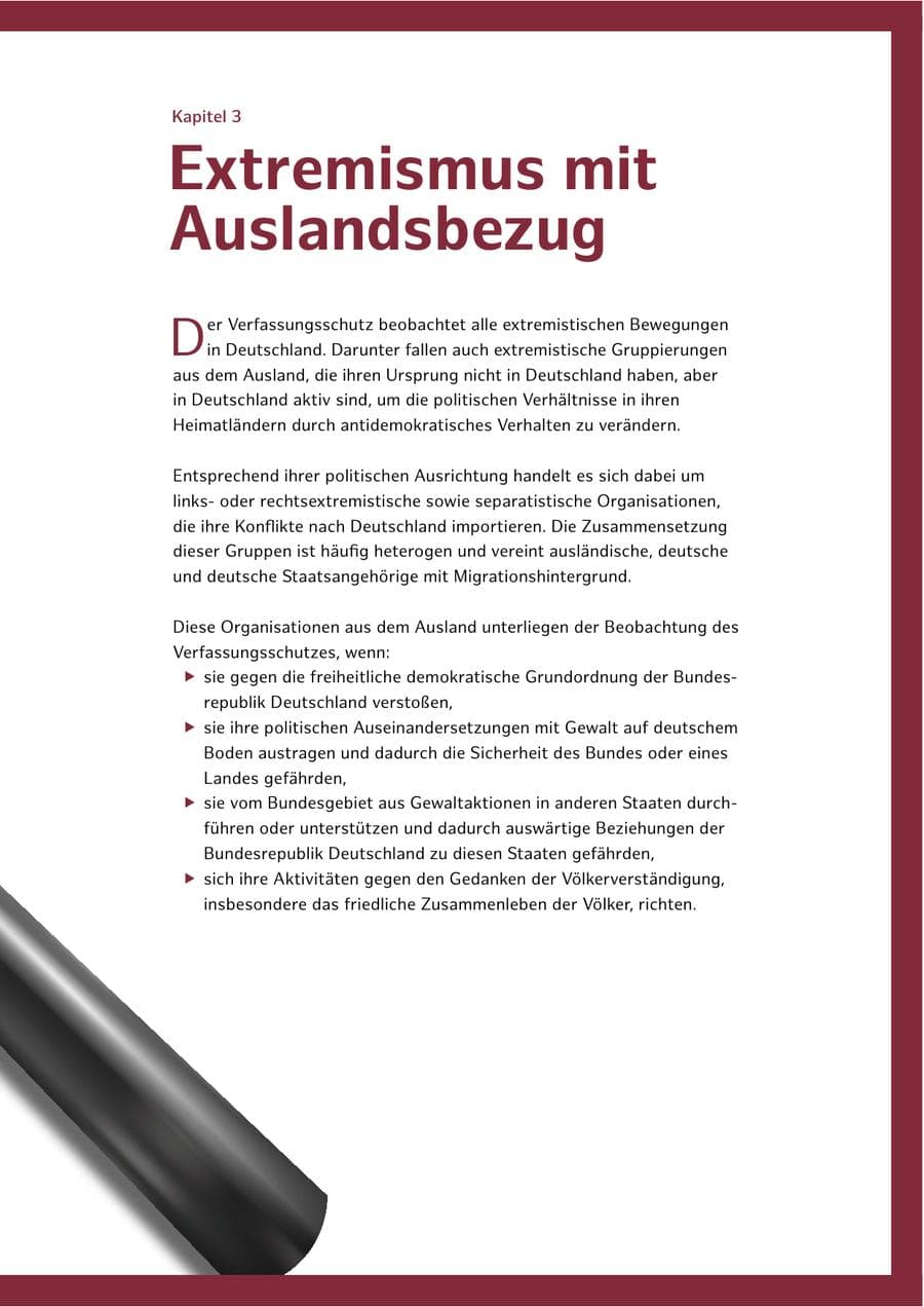 Seite 61 des Verfassungsschutzbericht 2023 Hamburg