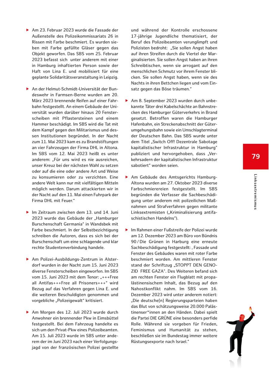 Seite 79 des Verfassungsschutzbericht 2023 Hamburg