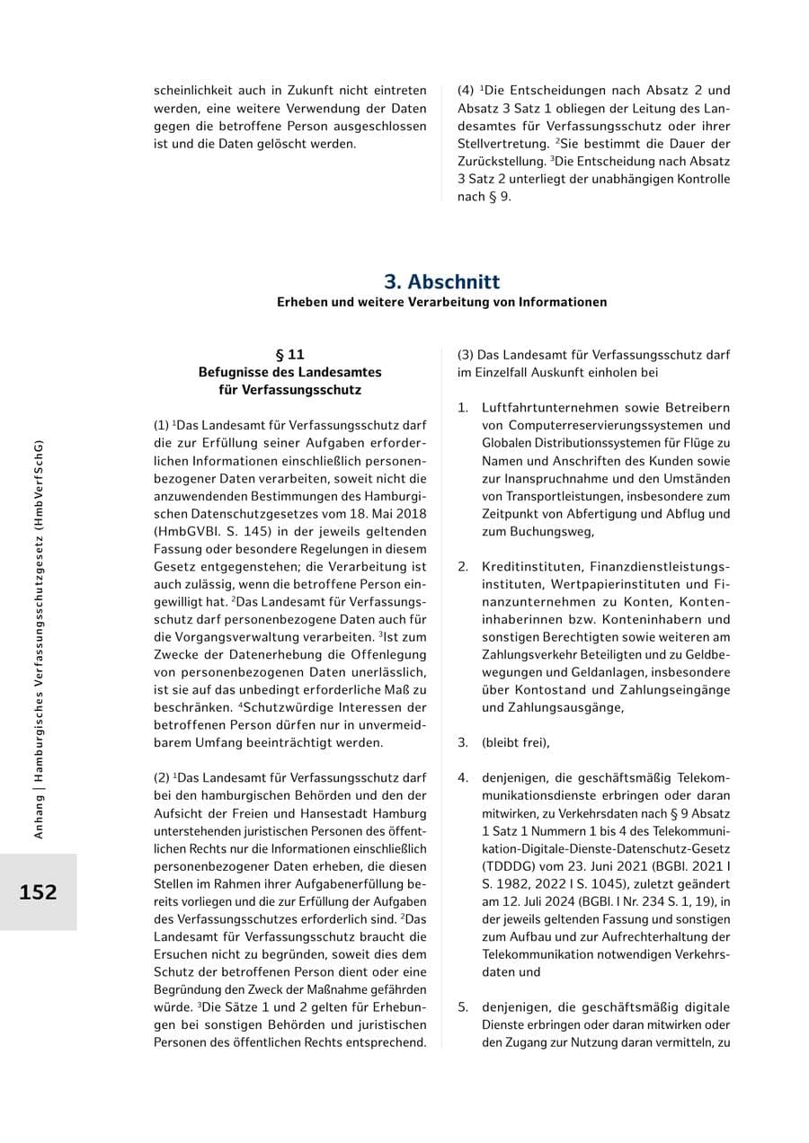 Seite 152 des Verfassungsschutzbericht 2024 Hamburg
