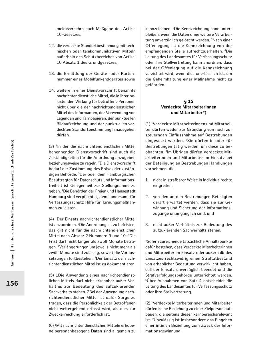 Seite 156 des Verfassungsschutzbericht 2024 Hamburg
