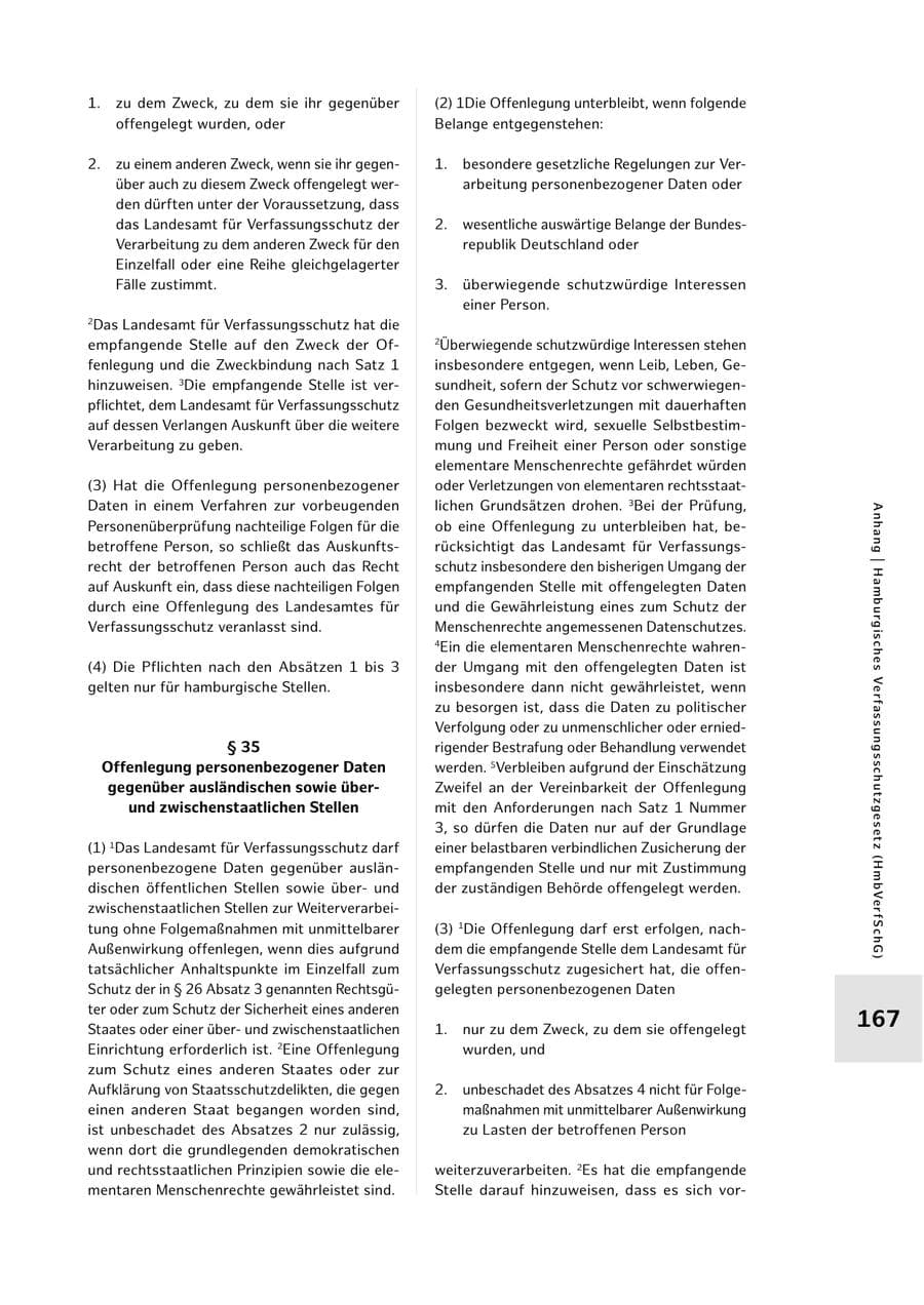 Seite 167 des Verfassungsschutzbericht 2024 Hamburg