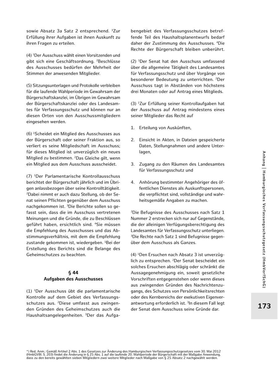 Seite 173 des Verfassungsschutzbericht 2024 Hamburg
