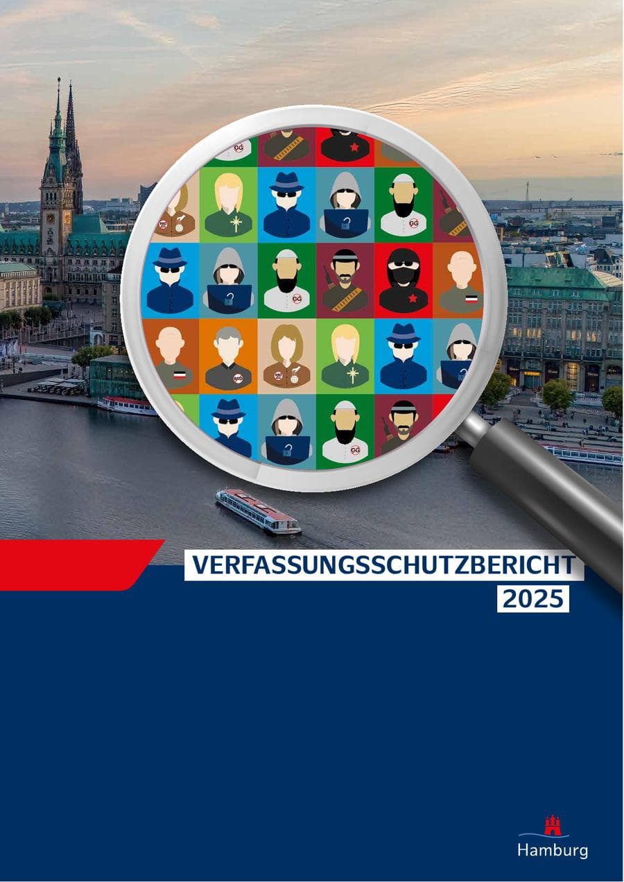 Seite 1 des Verfassungsschutzbericht 2025 Hamburg