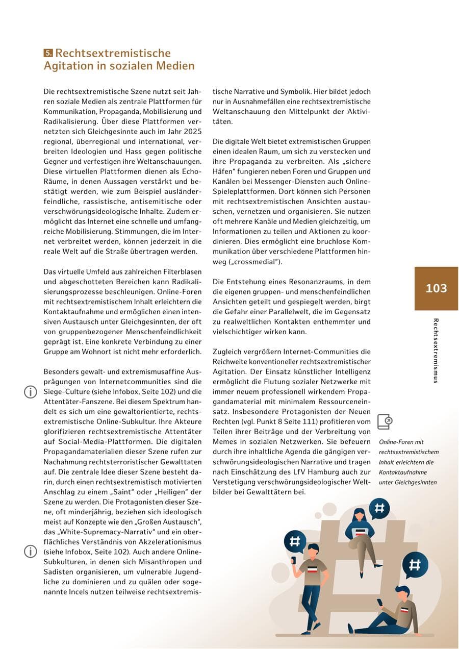 Seite 103 des Verfassungsschutzbericht 2025 Hamburg