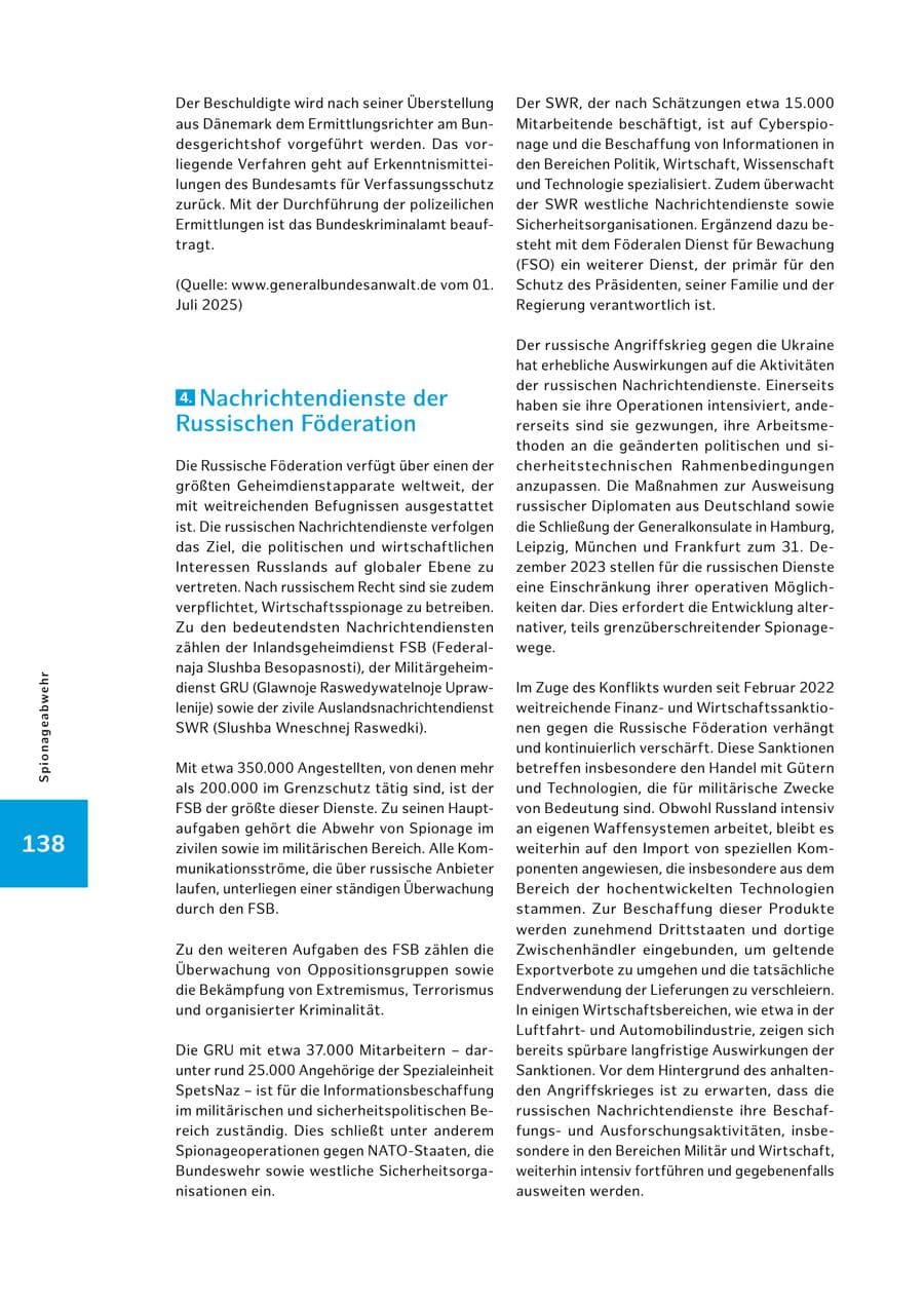 Seite 138 des Verfassungsschutzbericht 2025 Hamburg
