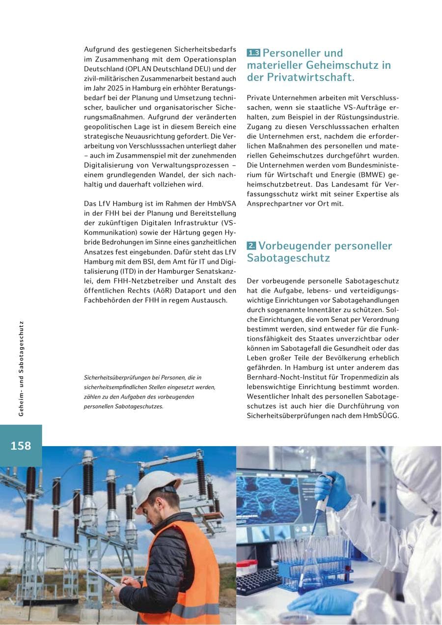 Seite 158 des Verfassungsschutzbericht 2025 Hamburg
