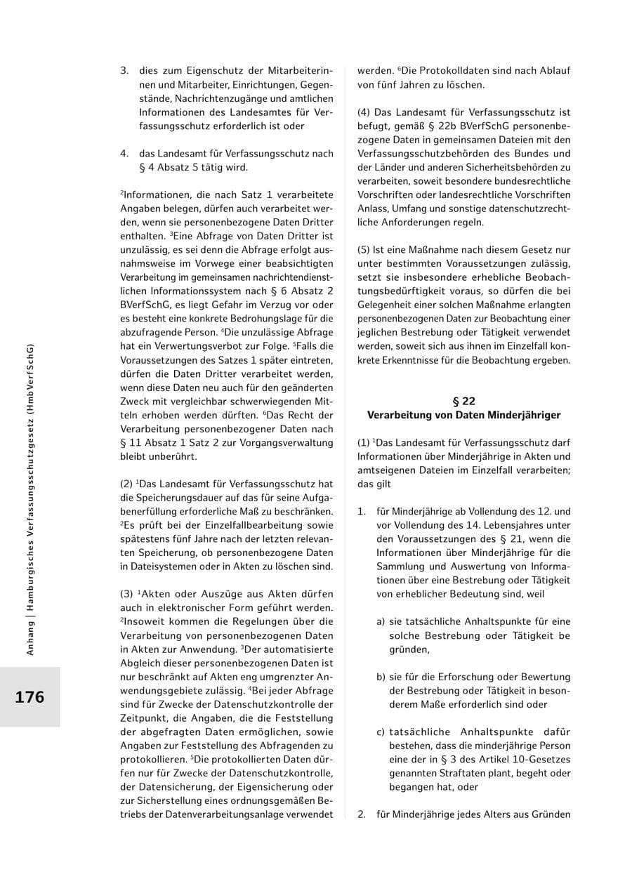 Seite 176 des Verfassungsschutzbericht 2025 Hamburg
