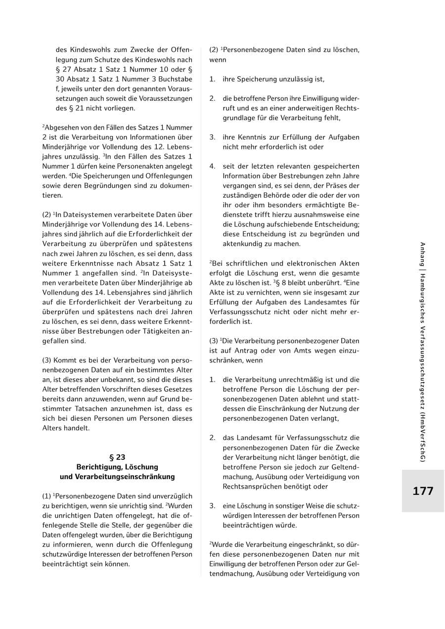 Seite 177 des Verfassungsschutzbericht 2025 Hamburg