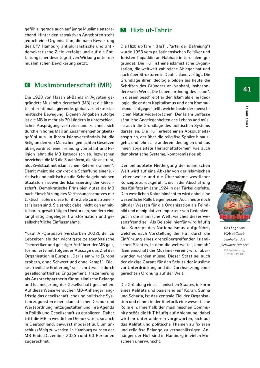 Seite 41 des Verfassungsschutzbericht 2025 Hamburg