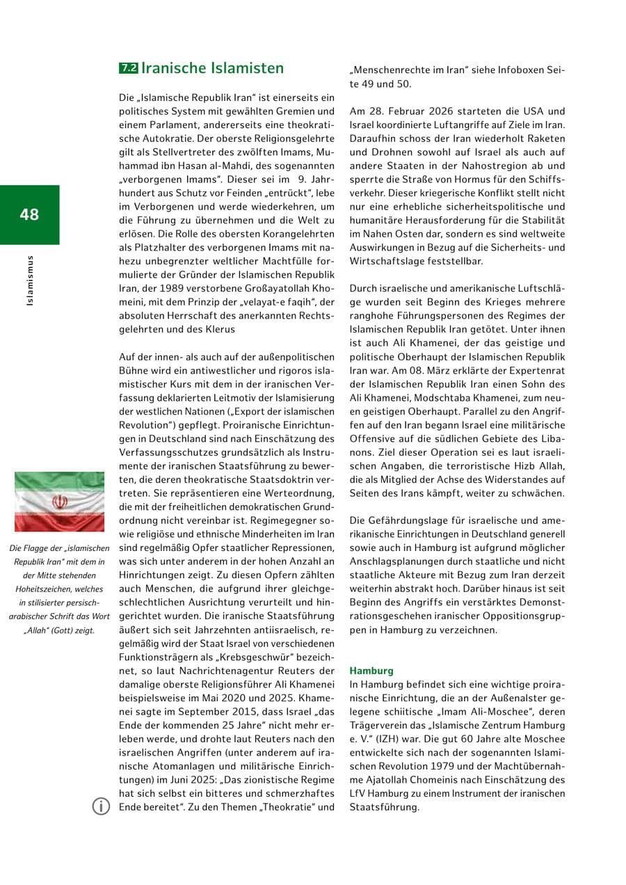 Seite 48 des Verfassungsschutzbericht 2025 Hamburg