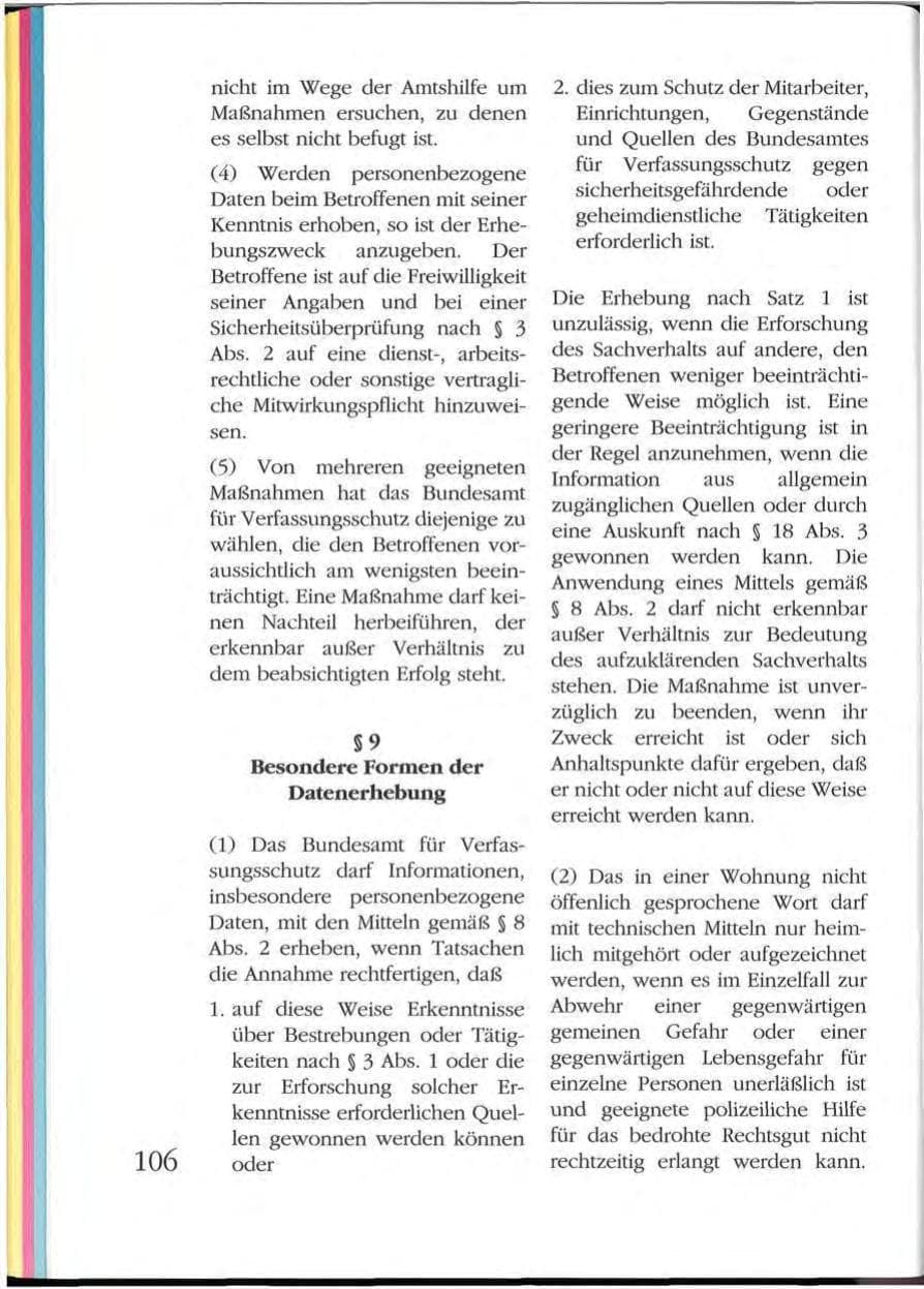 Seite 106 des Verfassungsschutzbericht 1992 Mecklenburg-Vorpommern