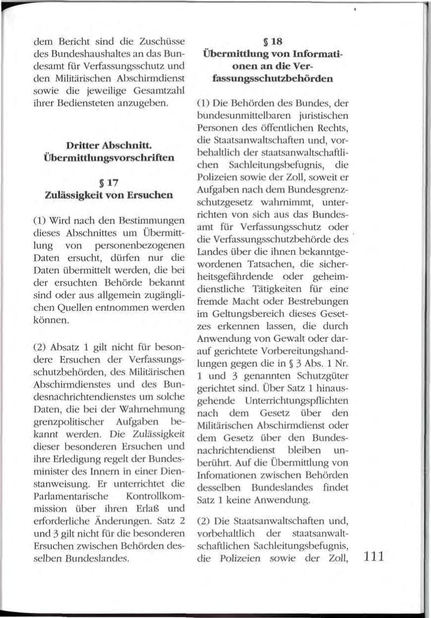 Seite 111 des Verfassungsschutzbericht 1992 Mecklenburg-Vorpommern