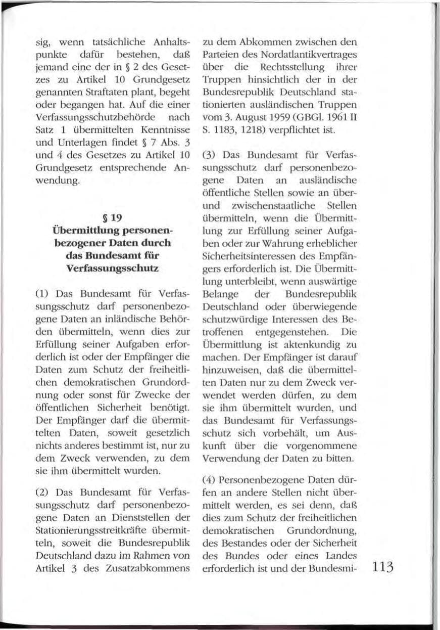 Seite 113 des Verfassungsschutzbericht 1992 Mecklenburg-Vorpommern
