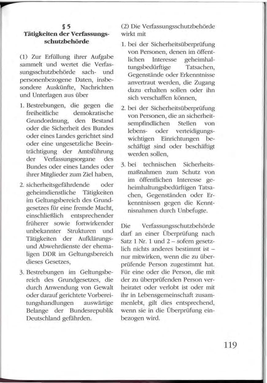 Seite 119 des Verfassungsschutzbericht 1992 Mecklenburg-Vorpommern