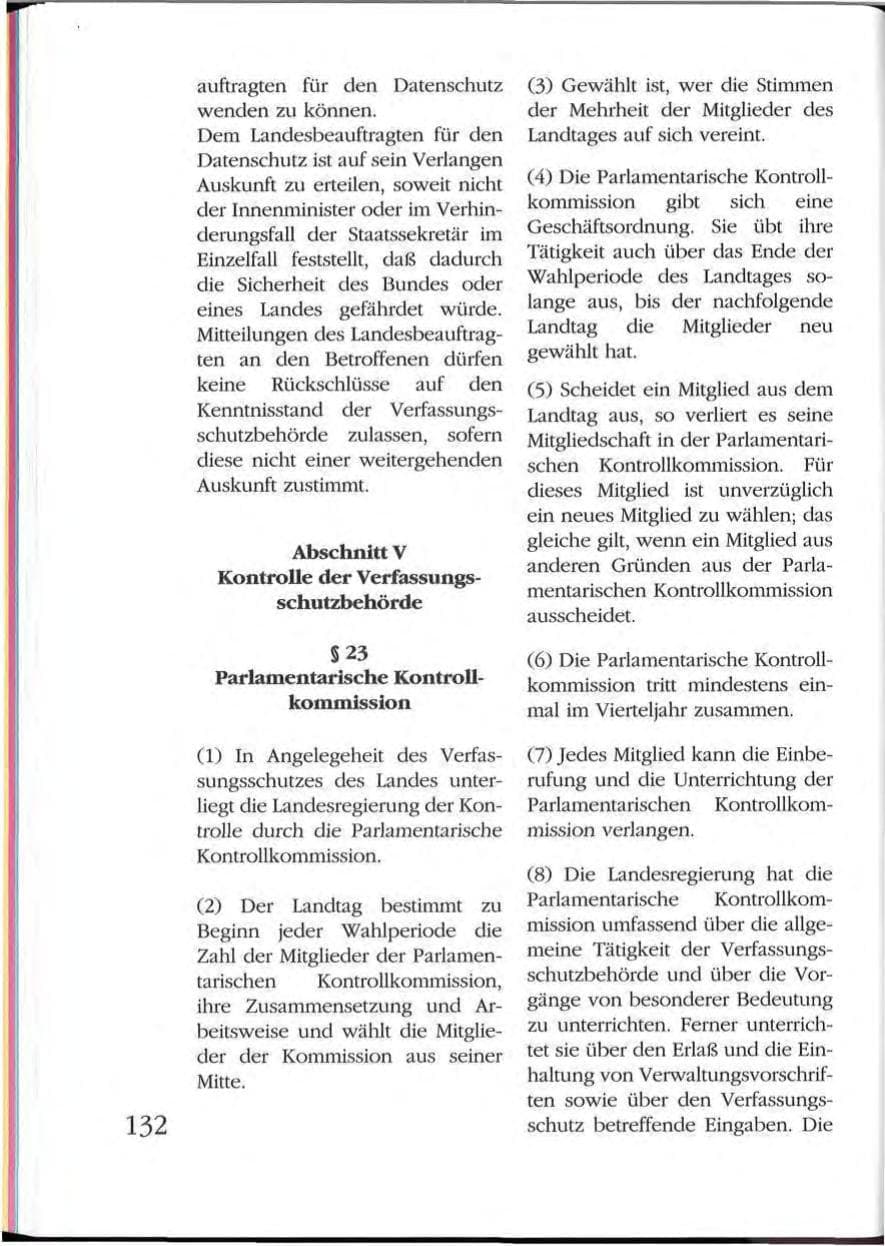 Seite 132 des Verfassungsschutzbericht 1992 Mecklenburg-Vorpommern
