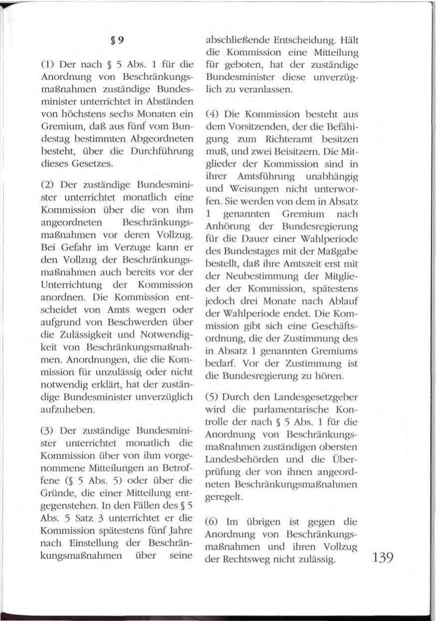 Seite 139 des Verfassungsschutzbericht 1992 Mecklenburg-Vorpommern