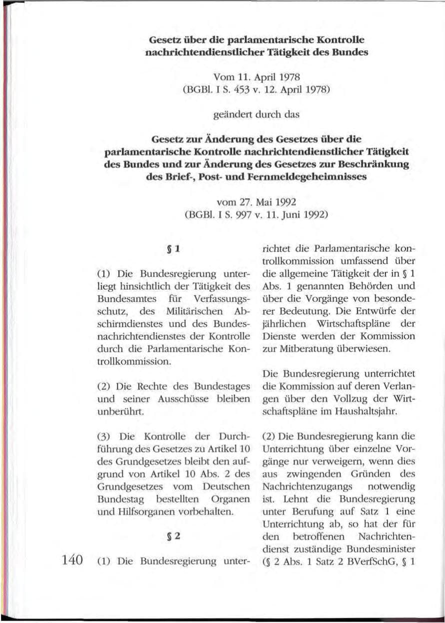 Seite 140 des Verfassungsschutzbericht 1992 Mecklenburg-Vorpommern