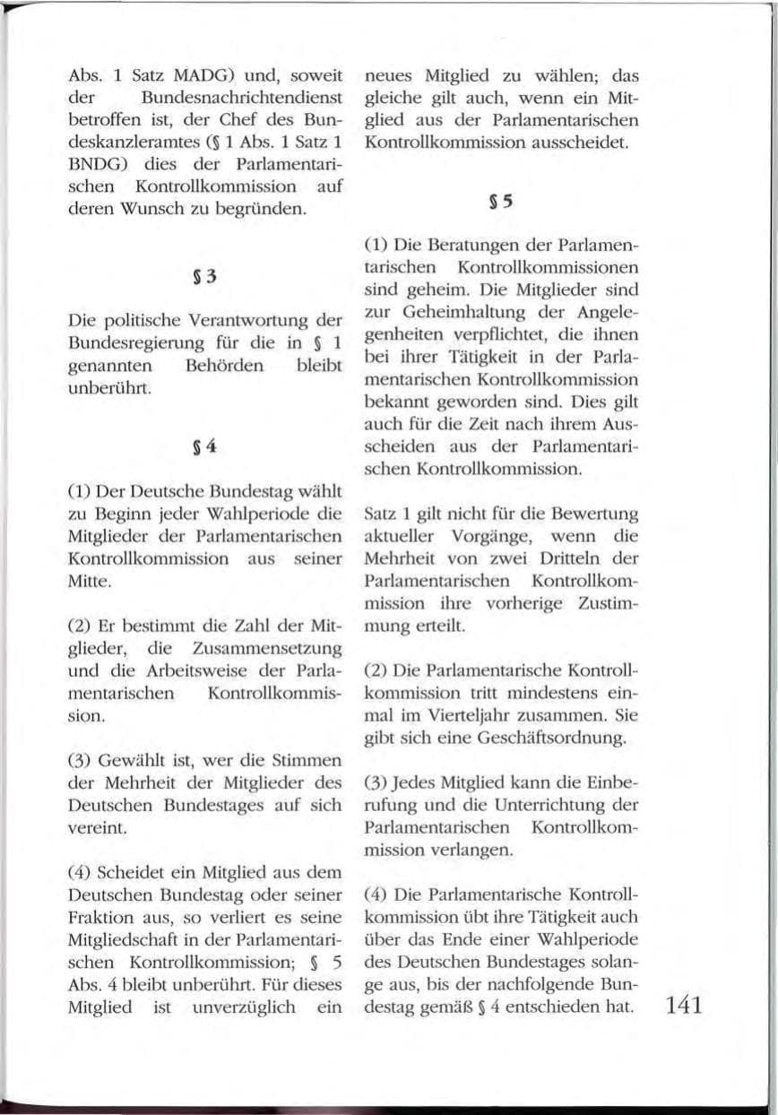 Seite 141 des Verfassungsschutzbericht 1992 Mecklenburg-Vorpommern