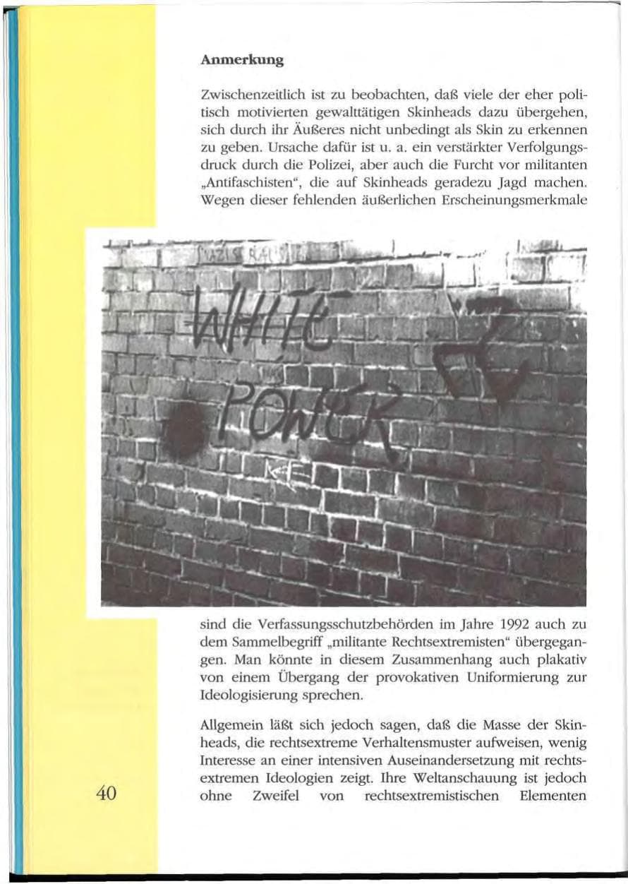 Seite 40 des Verfassungsschutzbericht 1992 Mecklenburg-Vorpommern