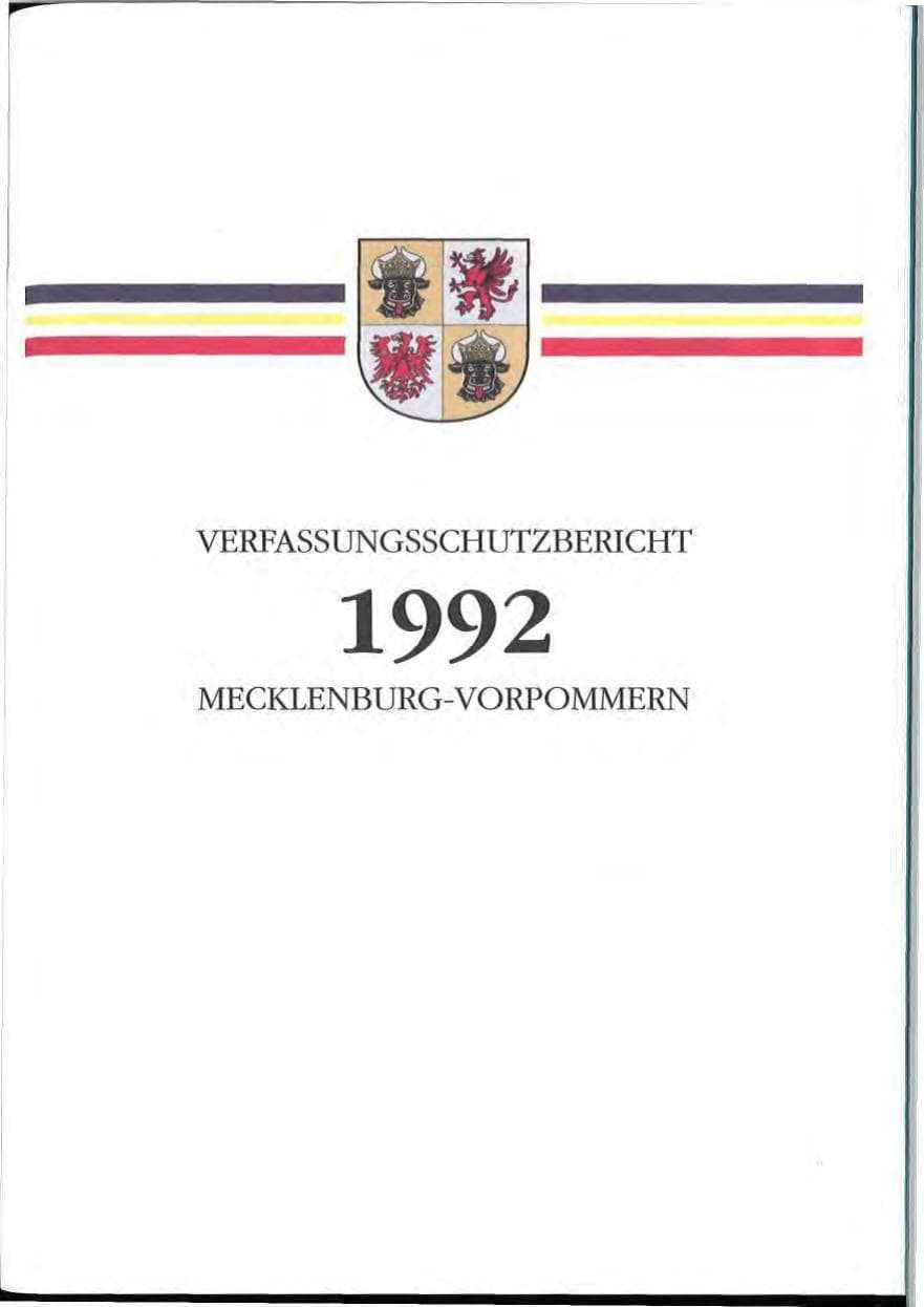 Seite 5 des Verfassungsschutzbericht 1992 Mecklenburg-Vorpommern