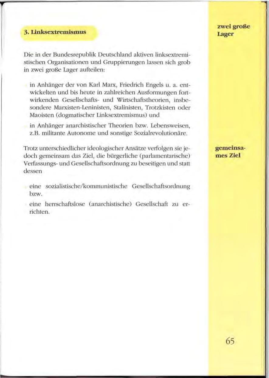 Seite 65 des Verfassungsschutzbericht 1992 Mecklenburg-Vorpommern